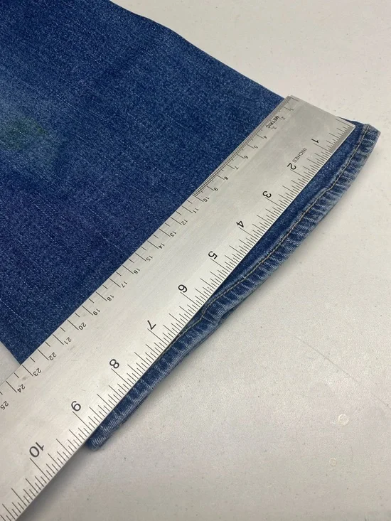 Men’s Straight Fit Jeans in Distressed Blue Denim - Picture 7 of 10